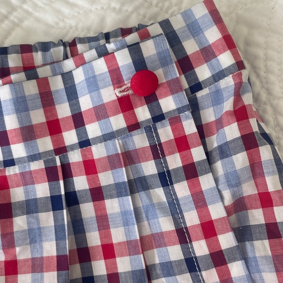 New Oscar de la Renta Girls Plaid Checkered Skirt Skort size 12 - Picture 2 of 9